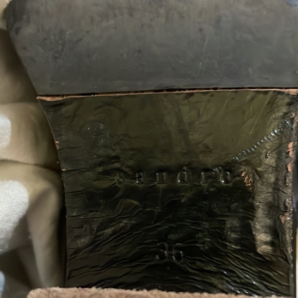 Sandro Paris Black Leather Chelsea boot With Grommets Size 5 - Picture 8 of 11